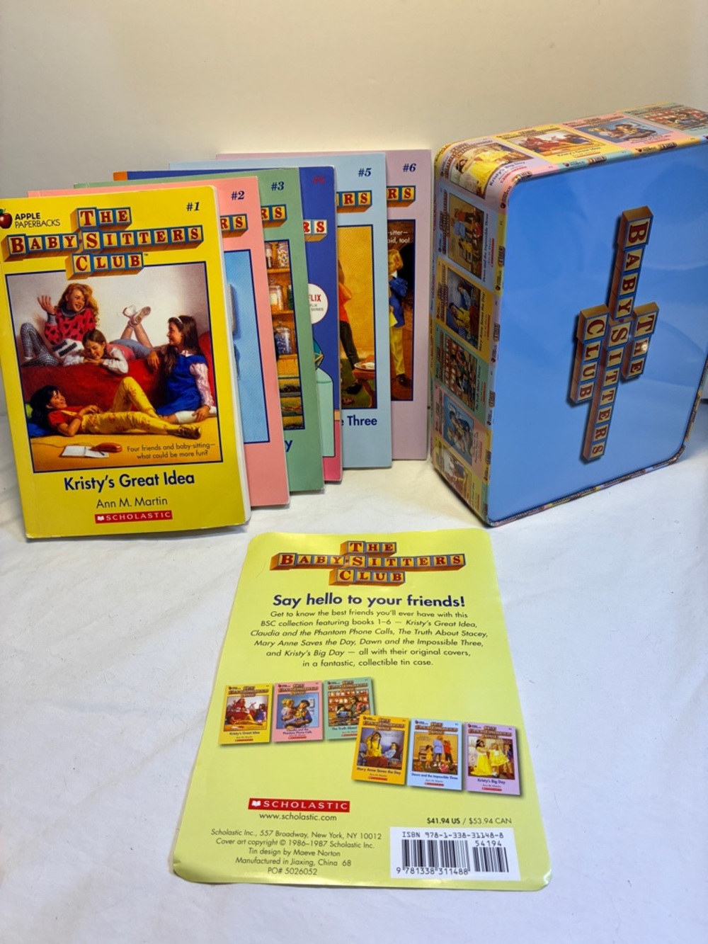 The Babysitters Club Retro Tin Book Collection - Ann M. Martin 2018 #1-6 no lid